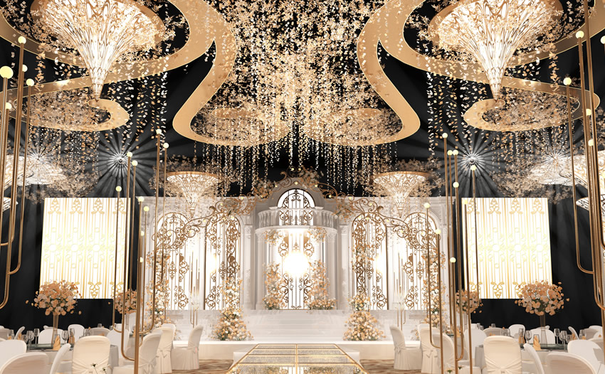 通州花木兰喜事汇金色大厅效果展示